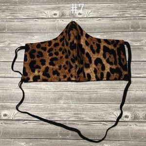 Leopard print face mask hanging